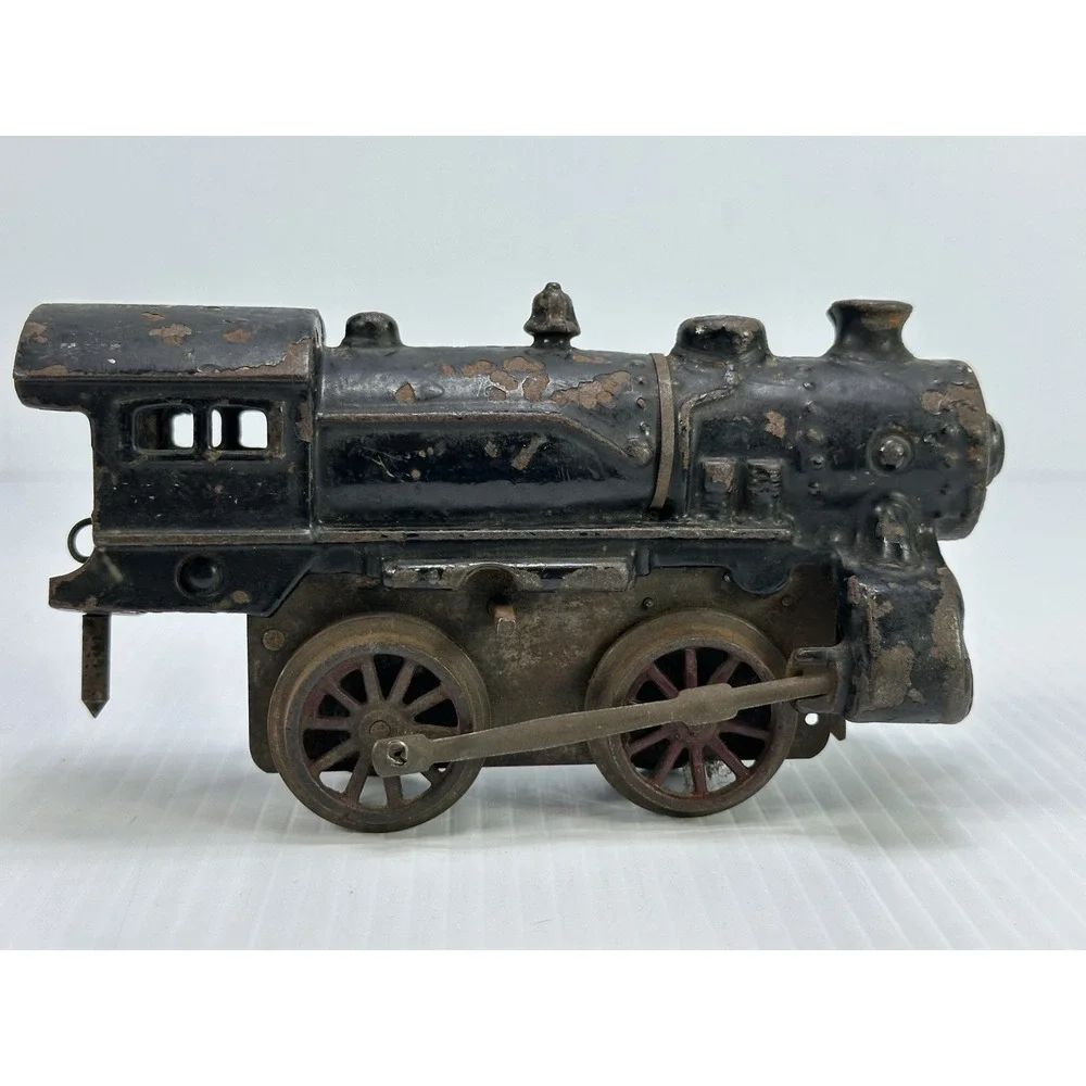 Antique Cast Iron‎ Toy Windup Train Locomotive Grill Broken